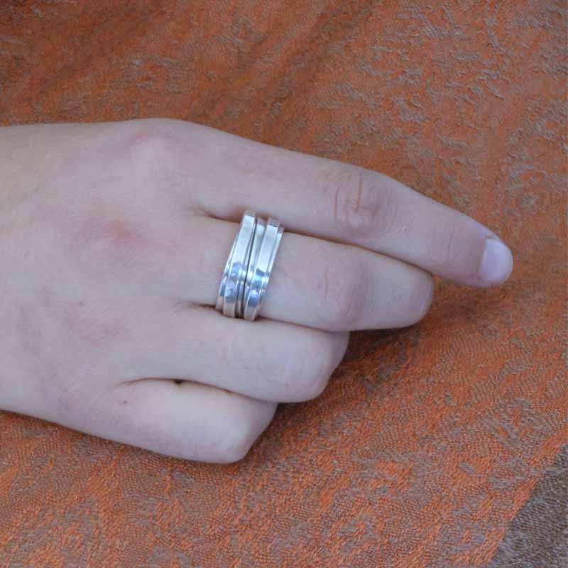 bague r glable en argent pour homme et femme atelier Maxime de